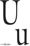 Monogram - U - Clear Stamps