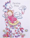 Giraffe Birth Record - Cross Stitch Kit
