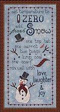 Recipe for a Snowman - Cross Stitch Pattern