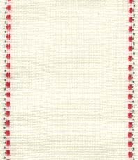 30 Ct. Ivory/Red & Green Kristin Linen Banding 2.7x36