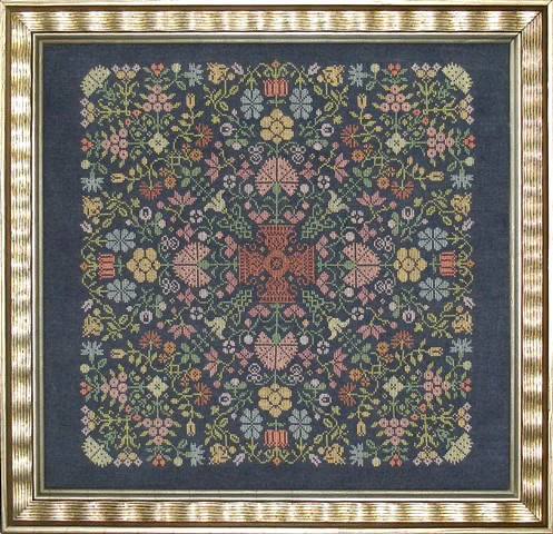 Quaker Floral Puzzle - Cross Stitch Pattern