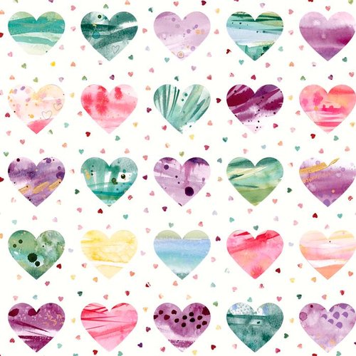 108" Fleur The Love Heart Cloud - Quilt Fabric