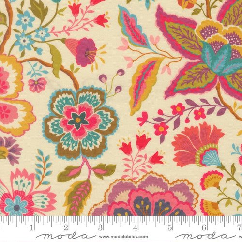 Sitara Jasmine Paisley Cream - Quilt Fabric