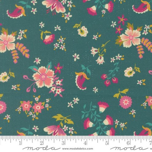 Sitara Davina Dark Teal - Quilt Fabric
