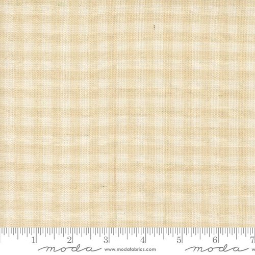 Larkspur Linen Wovens Almond Gingham - Quilt Fabric