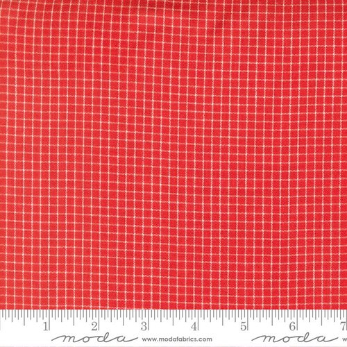 Stars & Stripes Wovens Grid Red - Quilt Fabric