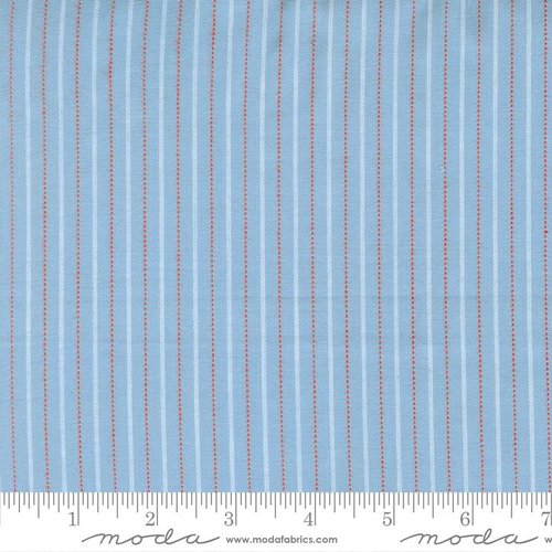 Stars & Stripes Wovens Lined Light Blue - Quilt Fabric