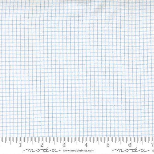 Stars & Stripes Wovens Grid Light Blue - Quilt Fabric