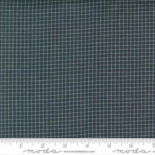 Stars & Stripes Wovens Grid Navy - Quilt Fabric