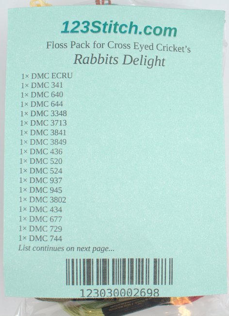 Floss Pack for "Rabbits Delight"