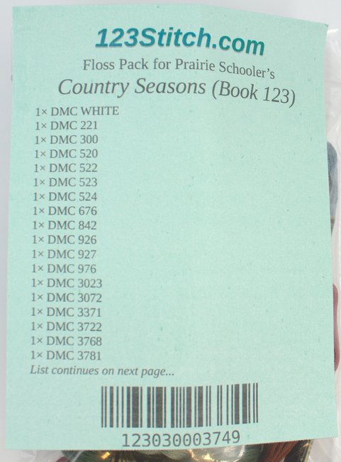 Floss Pack for "Country Seasons (Book 123)"
