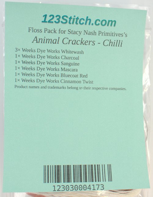 Floss Pack for "Animal Crackers - Chilli"