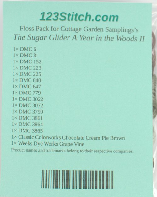 Floss Pack for The Sugar Glider A Year in the Woods II