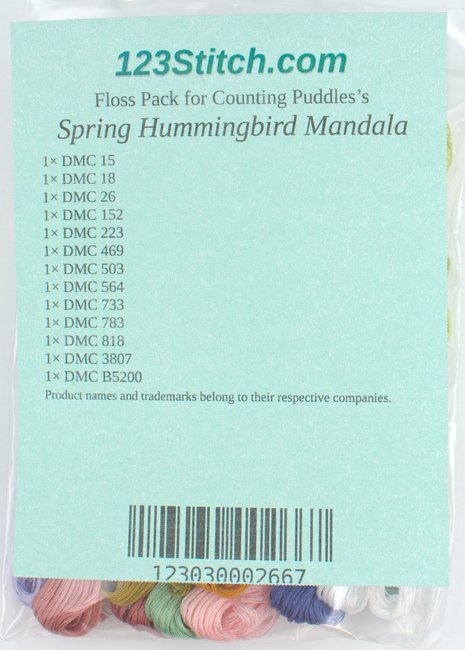 Floss Pack for "Spring Hummingbird Mandala"