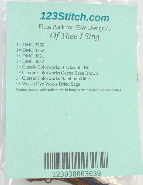 Floss Pack for "Of Thee I Sing"
