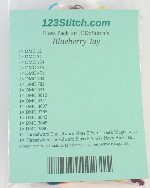 Floss Pack for "Blueberry Jay"