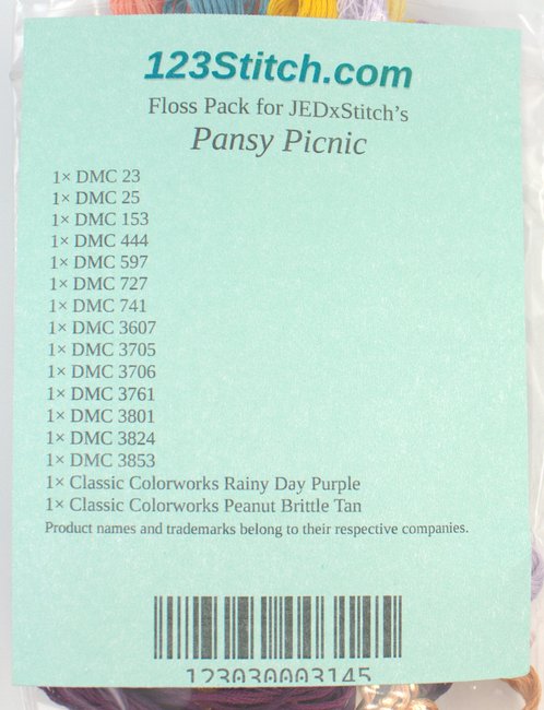 Floss Pack for "Pansy Picnic"