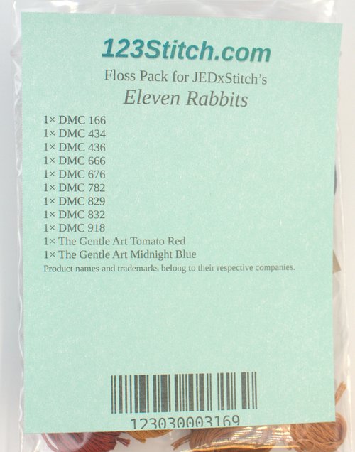 Floss Pack for "Eleven Rabbits"