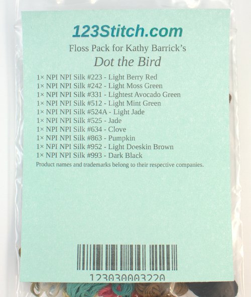 Floss Pack for "Dot the Bird"