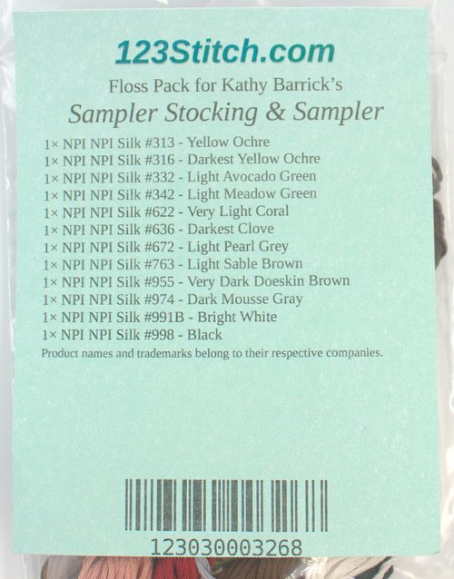 Floss Pack for "Sampler Stocking & Sampler"