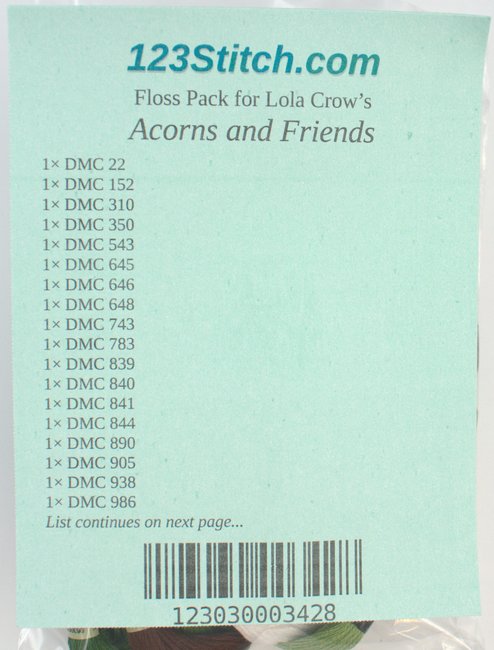 Floss Pack for "Acorns and Friends"