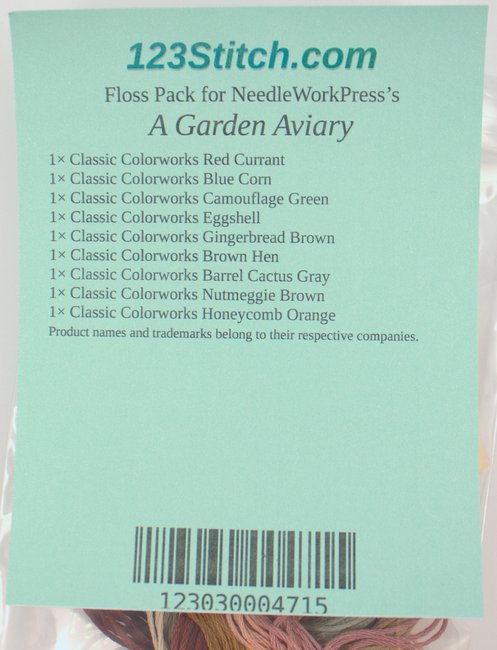 Floss Pack for "A Garden Aviary"