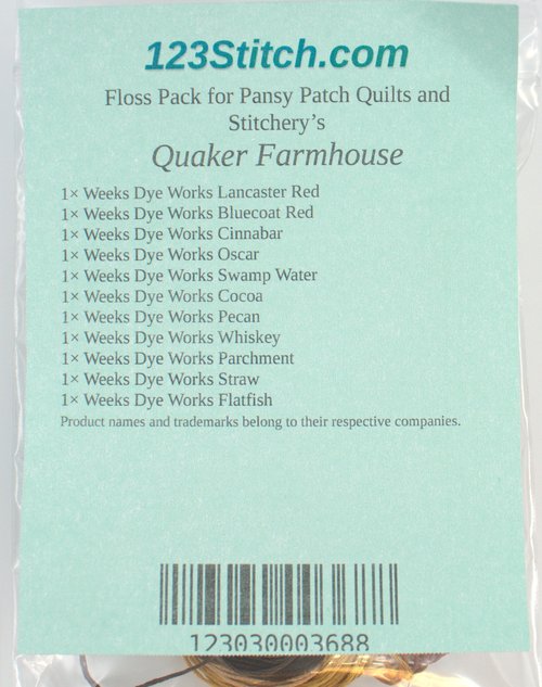 Floss Pack for "Quaker Farmhouse"