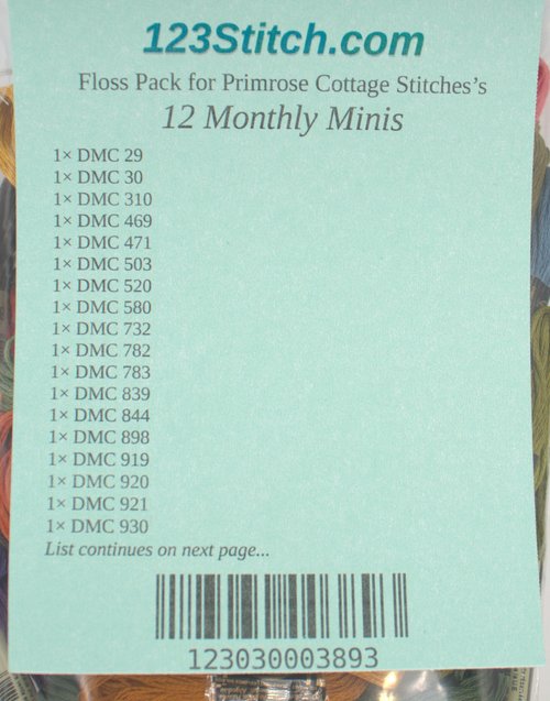 Floss Pack for "12 Monthly Minis"