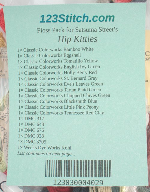 Floss Pack for "Hip Kitties"