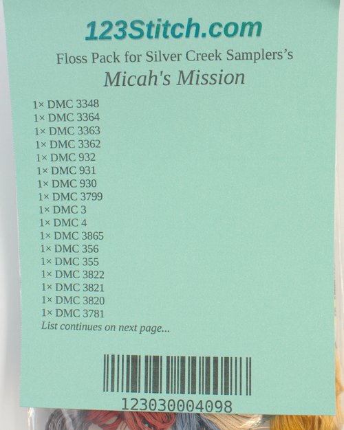 Floss Pack for "Micah