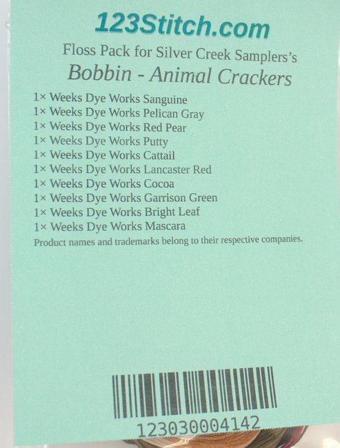 Floss Pack for "Bobbin - Animal Crackers"