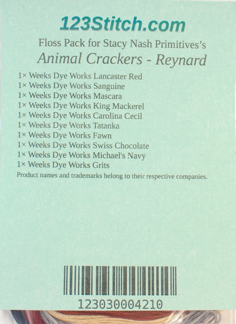 Floss Pack for "Animal Crackers - Reynard"