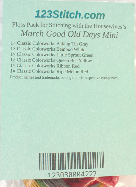 Floss Pack for "March Good Old Days Mini"