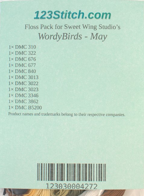 Floss Pack for "WordyBirds - May"