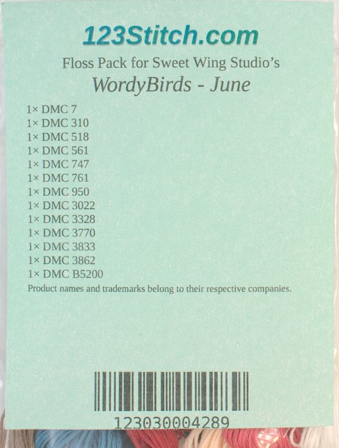 Floss Pack for "WordyBirds - June"