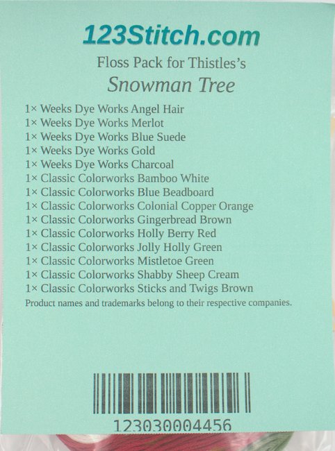 Floss Pack for "Snowman Tree"