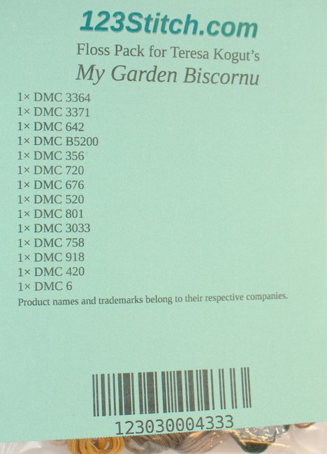Floss Pack for "My Garden Biscornu"