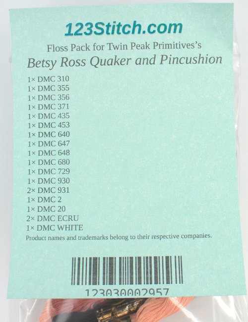 Floss Pack for "Betsy Ross Quaker and Pincushion"