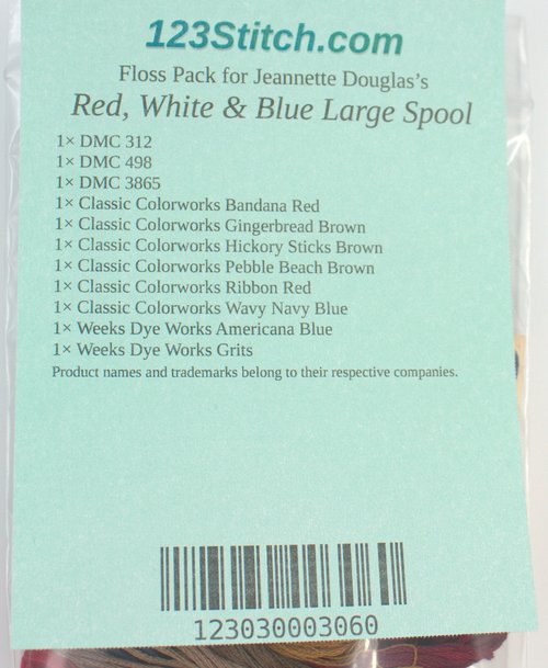 Floss Pack for "Red, White & Blue Large Spool"