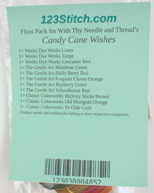 Floss Pack for "Candy Cane Wishes"