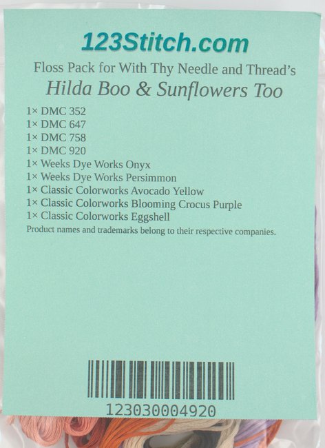 Floss Pack for "Hilda Boo & Sunflowers Too"