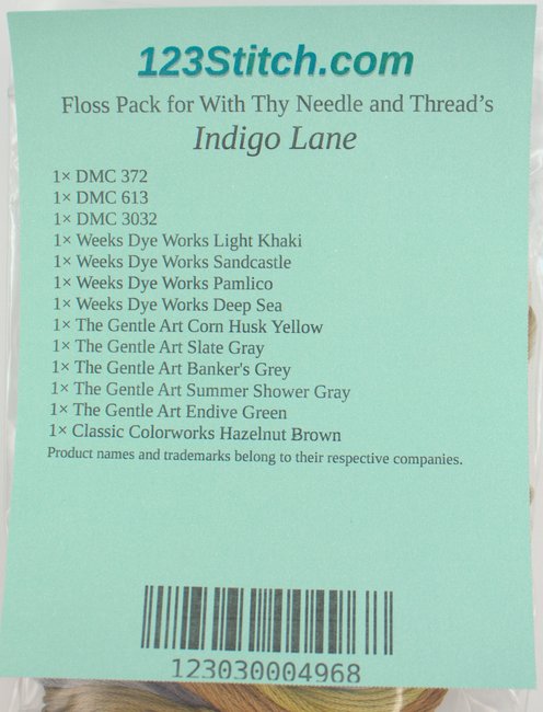 Floss Pack for "Indigo Lane"