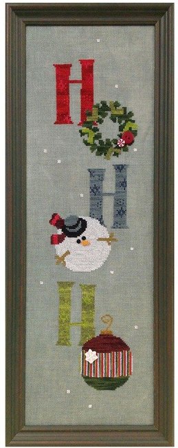 Ho Ho Ho (with buttons) - Cross Stitch Pattern