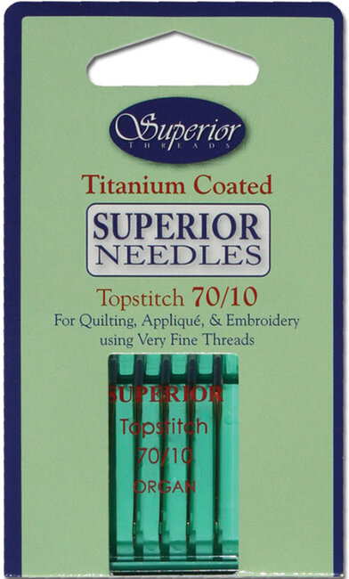 Aghi Per Macchina Da Cucire Superior Threads Topstitch 100/16 (5 Pezzi) Con Rivestimento In Titanio