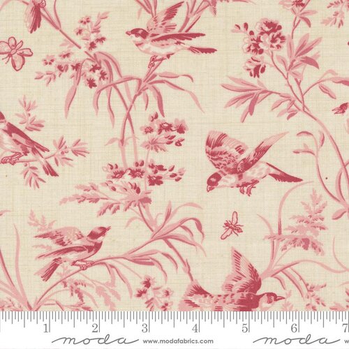 Antoinette Pearl Faded Red - Quilt Fabric