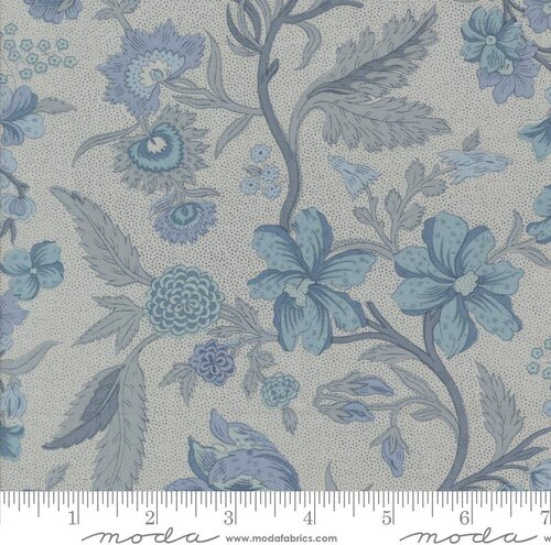 Sacre Bleu Flowers - Ciel Blue - Quilt Fabric