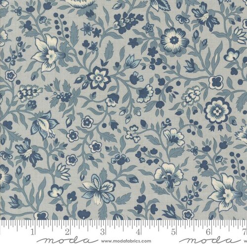 Sacre Bleu Floral - Ciel Blue - Quilt Fabric