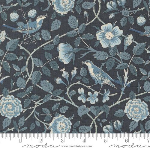 Sacre Bleu Birds - Indigo - Quilt Fabric