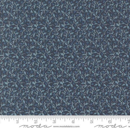 Sacre Bleu Leafs - Indigo - Quilt Fabric
