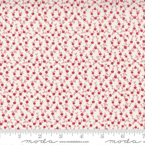 Belle Isle Cream Red - Calico Blender - Quilt Fabric